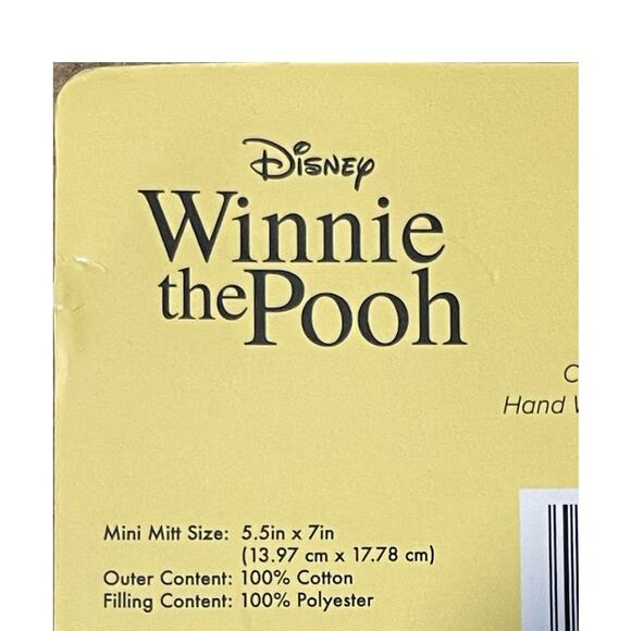 Disney Winnie the Pooh NWT 2-Pack Bee Kind Cotton Hand Towels 2-Pack Mini Mitts - Picture 5 of 8